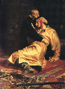 Repin Tableaux - Ivan le Terrible et son fils dt1 russe réalisme Ilya Repin